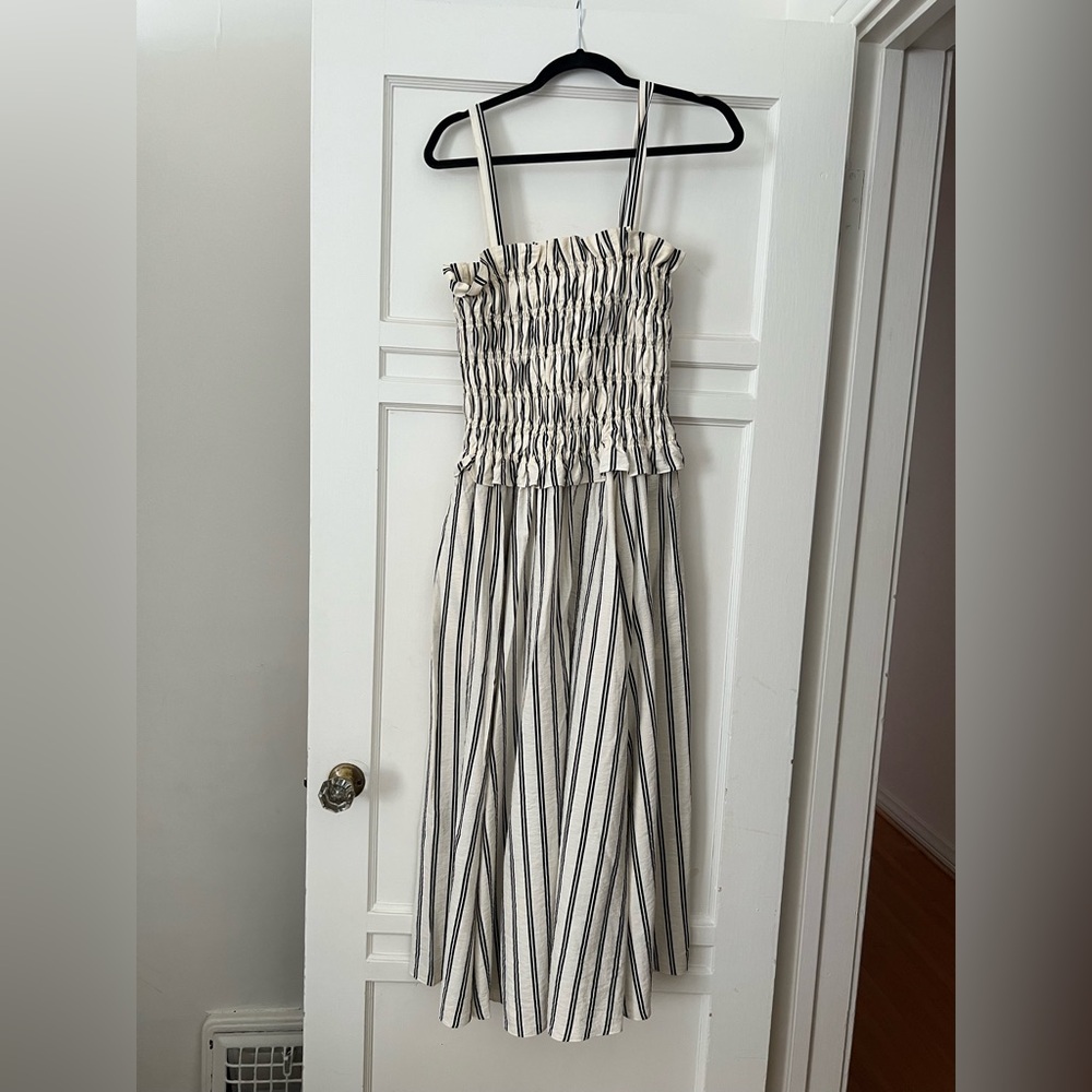 TAYLOR SWIFT ENGAGEMENT DRESS Polo by Ralph Lauren Black and Cream Striped Dress